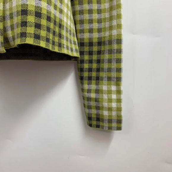 Rachel Roy Women's Plaid Check Rayon 3 Button Long Sleeve Jacket Size L - Picture 5 of 13